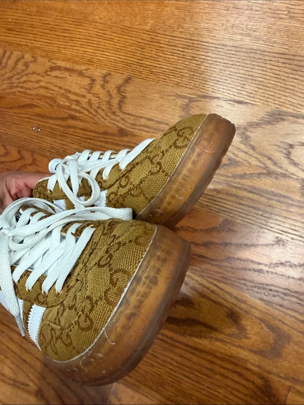 GG x Adidas Brown Monogram Samba Sneakers - Men's